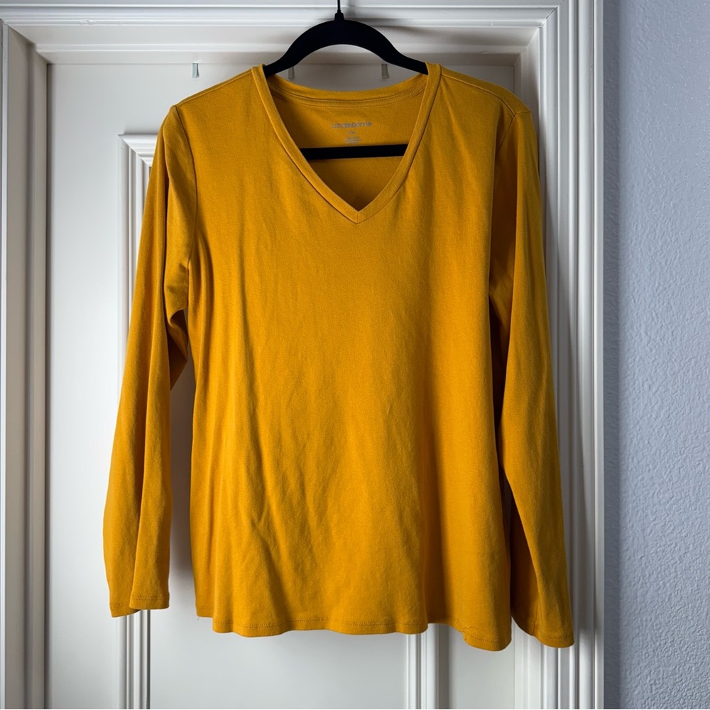 V-Neck Long Sleeve Top